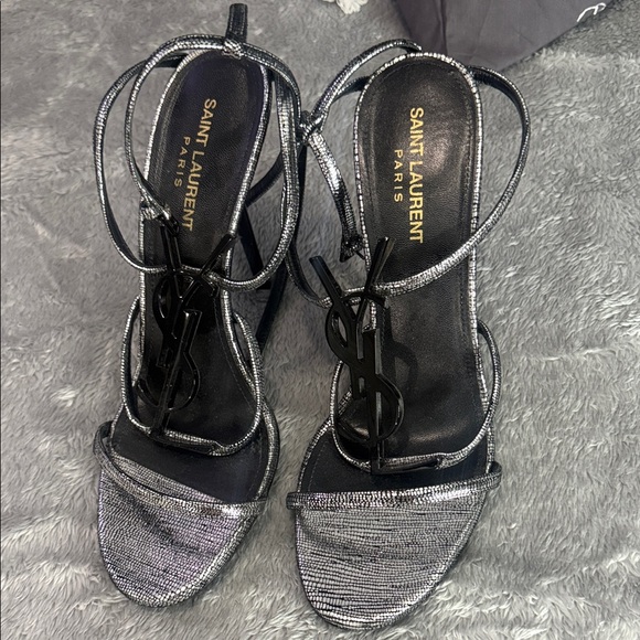 Saint Laurent Shoes - Saint Laurent Metallic Silver Heels